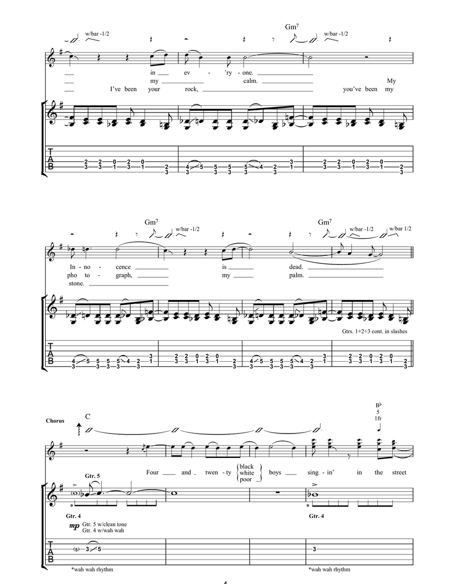 Jealousy Jealousy Acoustic Guitar scores gallery preview page 4