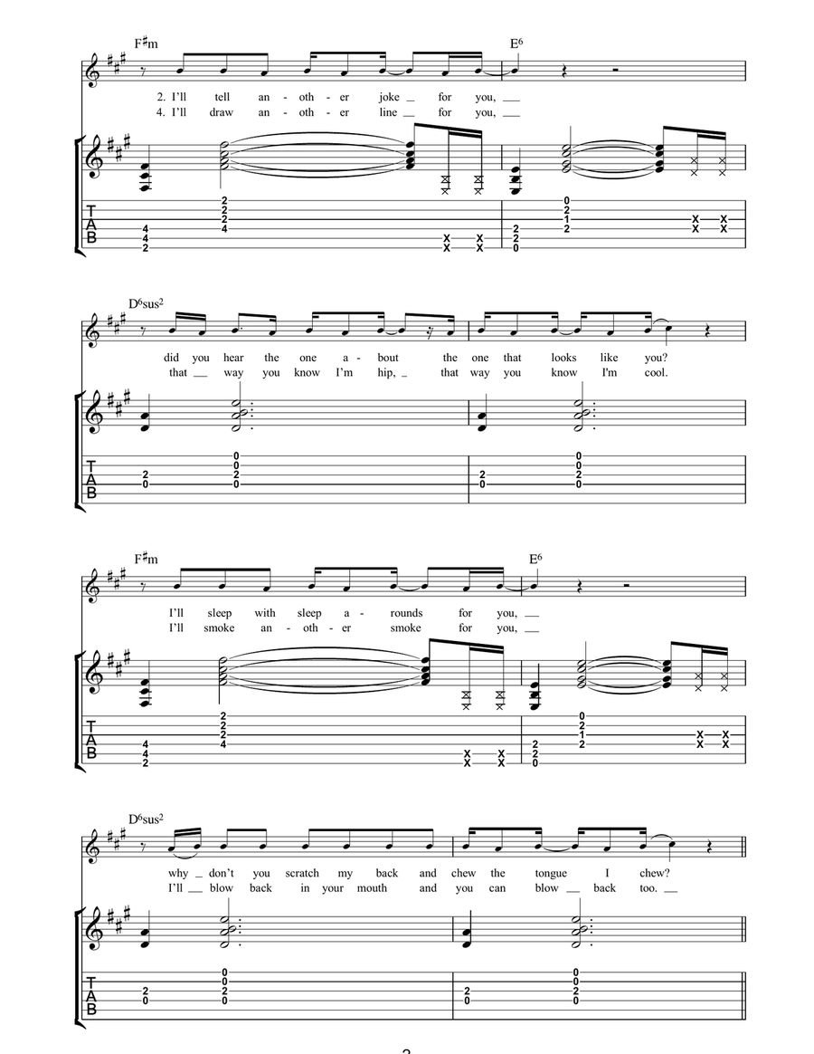 I'm Alright (You Gotta Go There To Come Back) Acoustic Guitar scores gallery preview page 2