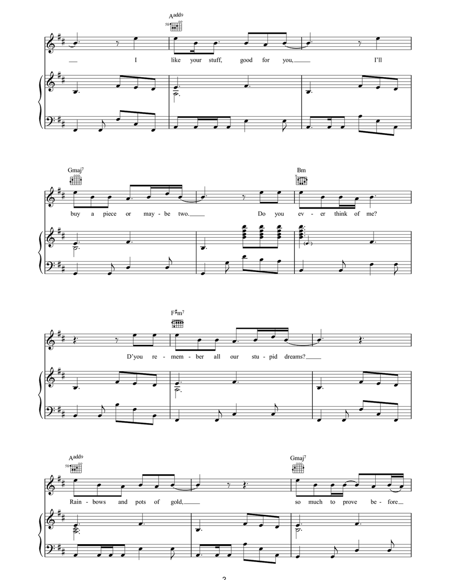 Rainbows And Pots Of Gold Piano, Vocal, Guitar scores gallery preview page 2