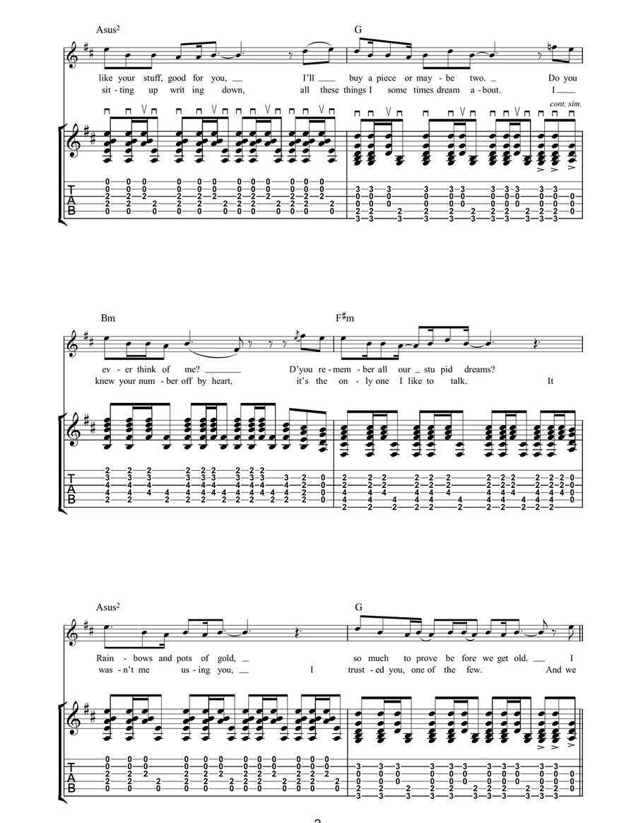 Rainbows And Pots Of Gold Acoustic Guitar scores gallery preview page 2