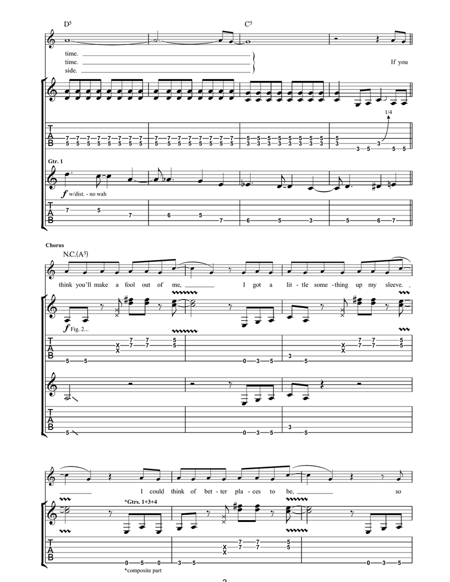High As The Ceiling High As The Ceiling Acoustic Guitar scores gallery preview page 3