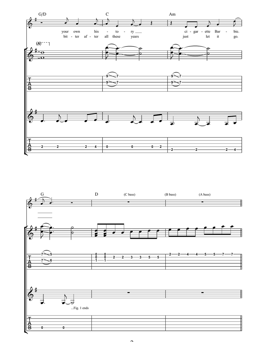 Your Love Is Like Las Vegas Acoustic Guitar scores gallery preview page 2