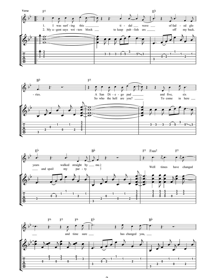'Til The Tide Creeps In 'Til The Tide Creeps In Acoustic Guitar scores gallery preview page 2