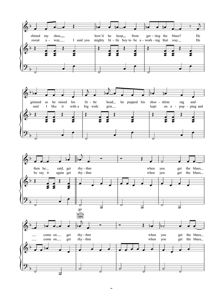 Get Rhythm Get Rhythm Piano, Vocal, Guitar scores gallery preview page 3