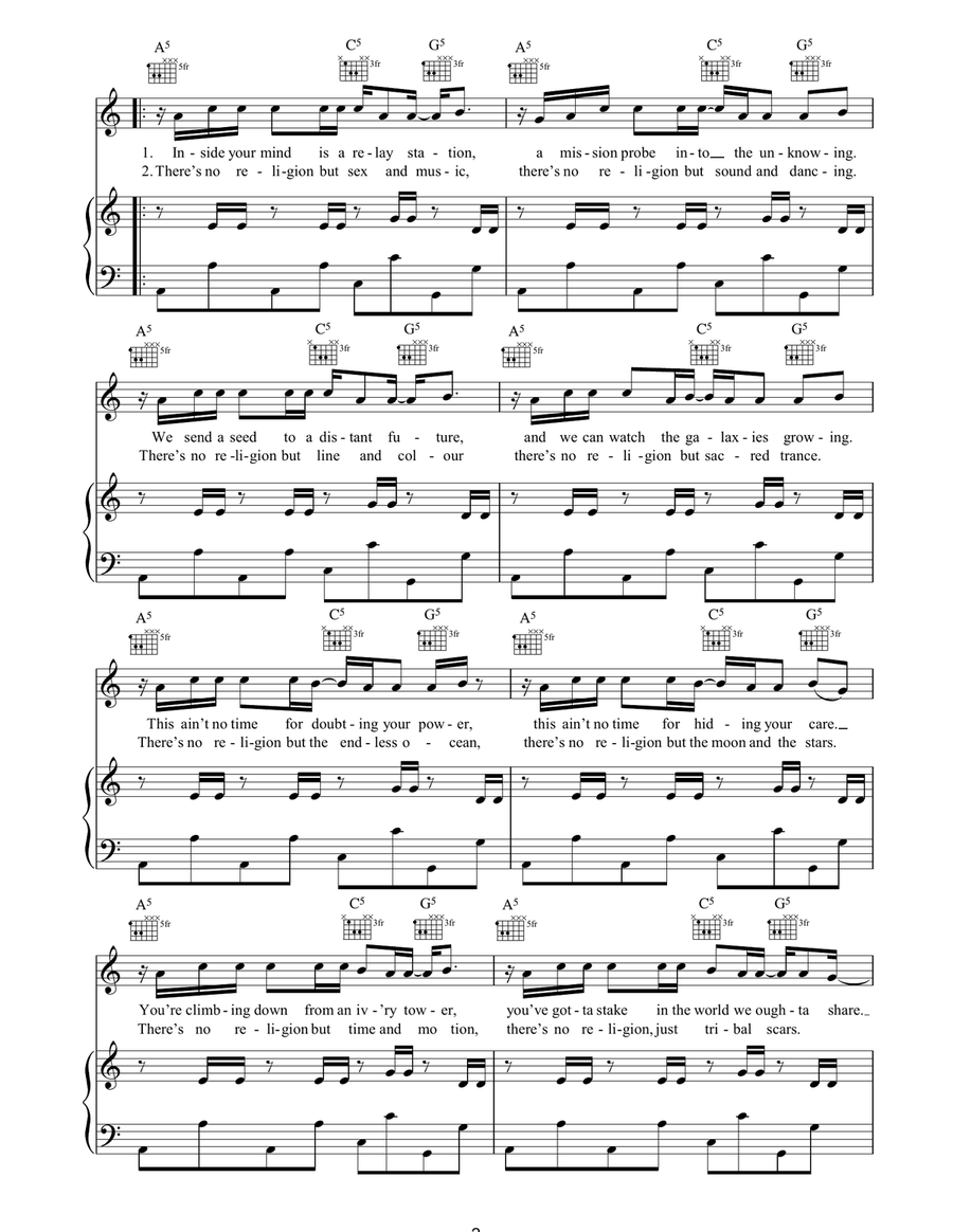 Send Your Love (Dave Aude remix) Piano, Vocal, Guitar scores gallery preview page 2