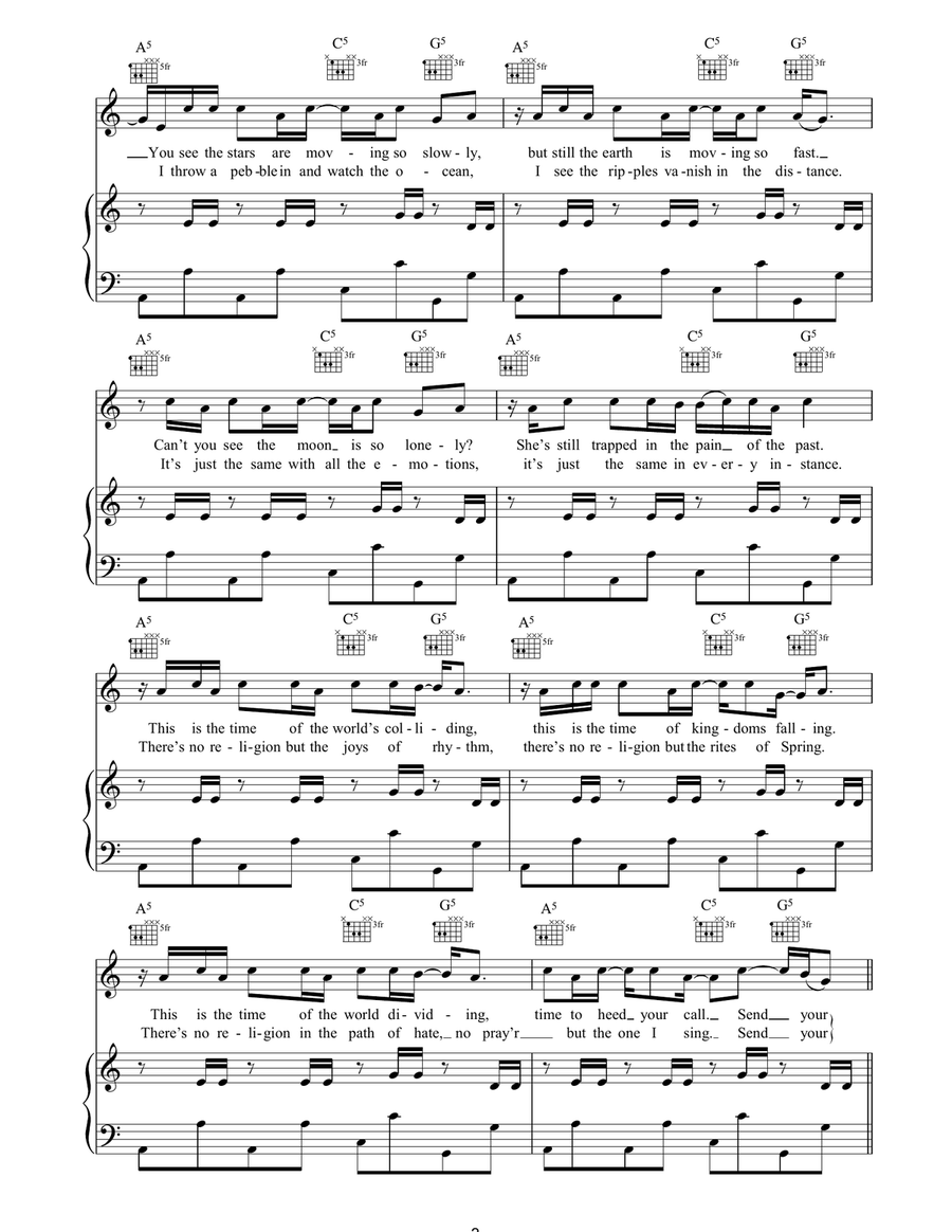 Send Your Love (Dave Aude remix) Piano, Vocal, Guitar scores gallery preview page 3