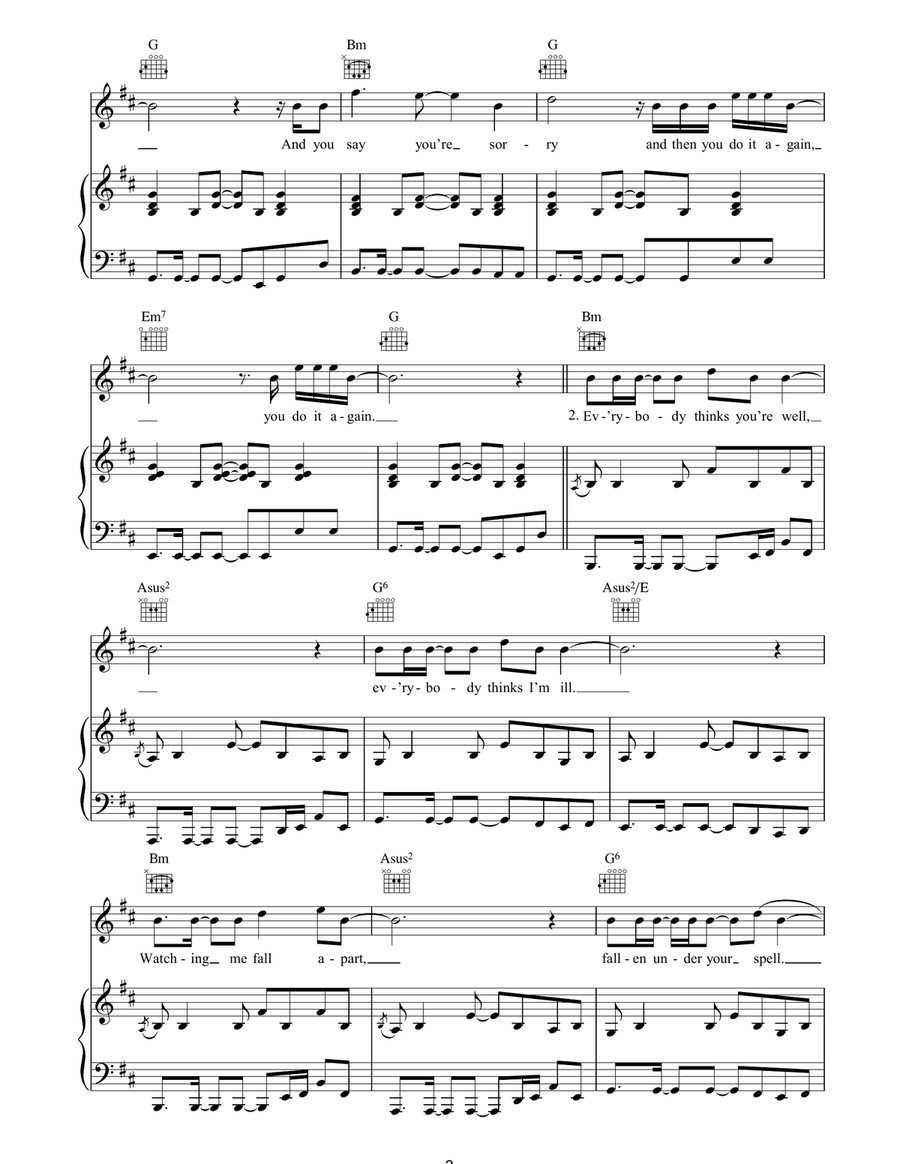 Re-Offender Re-Offender Piano, Vocal, Guitar scores gallery preview page 3