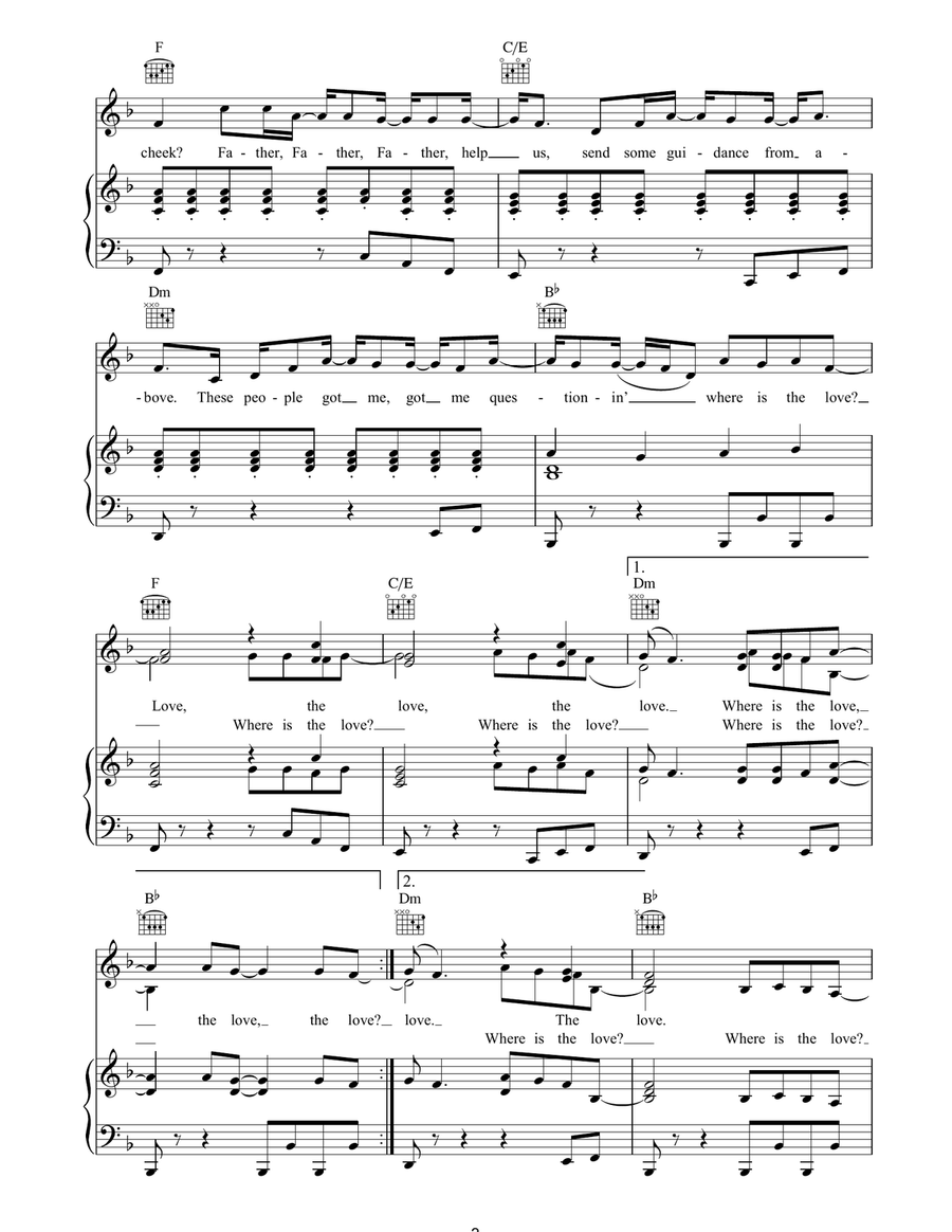 Where Is The Love Where Is The Love Acoustic Guitar scores gallery preview page 3