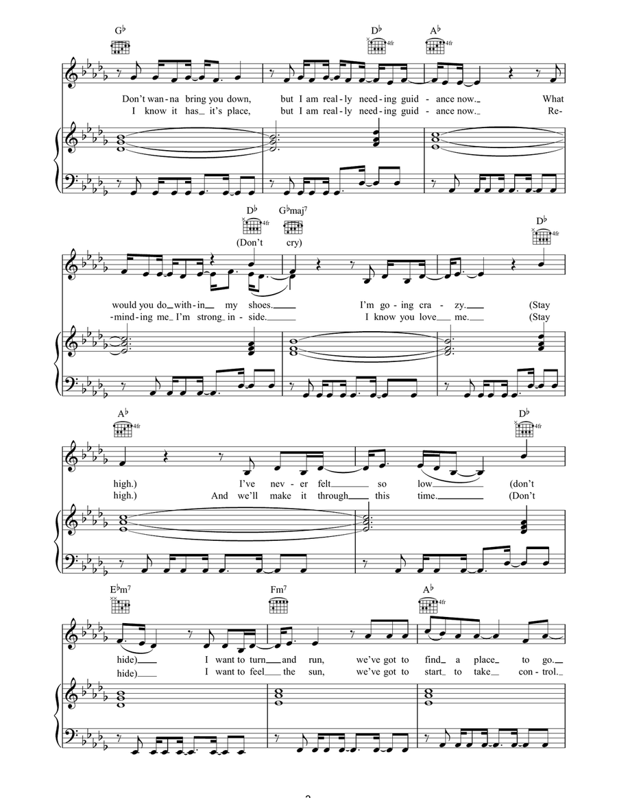 Mixed Up World Piano, Vocal, Guitar scores gallery preview page 3