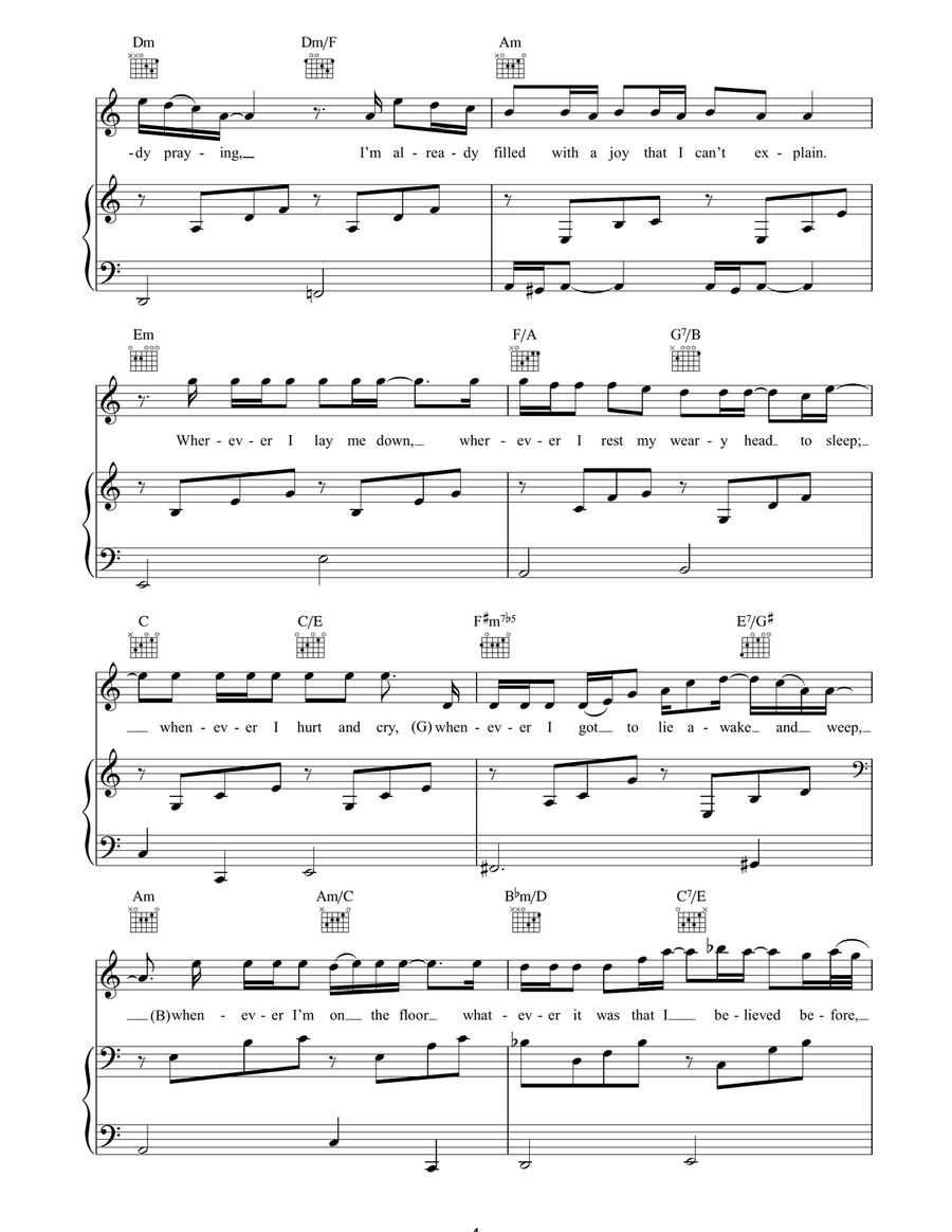 Whenever I Say Your Name Piano, Vocal, Guitar scores gallery preview page 4