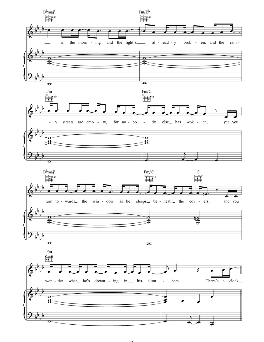 Never Coming Home by Sting Piano, Vocal, Guitar - Digital Sheet Music page 2