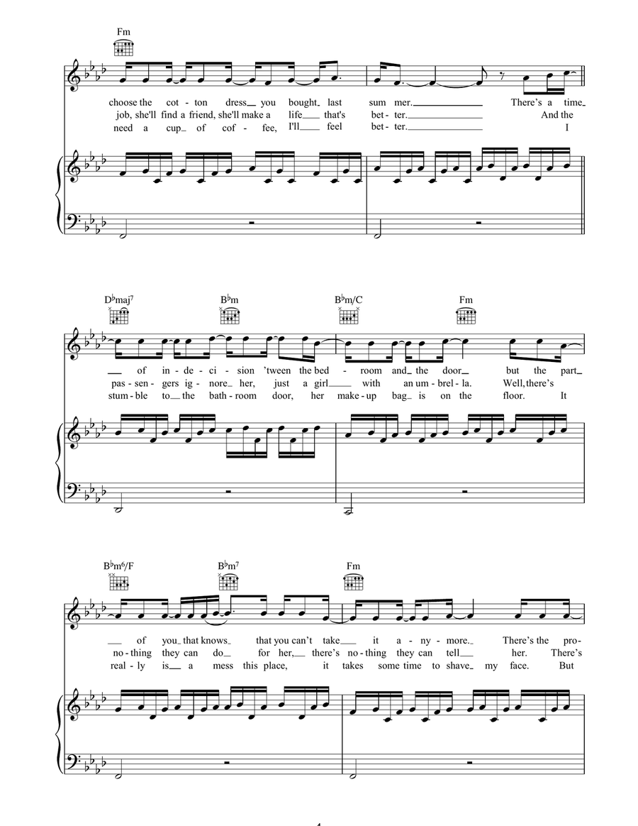 Never Coming Home by Sting Piano, Vocal, Guitar - Digital Sheet Music page 4