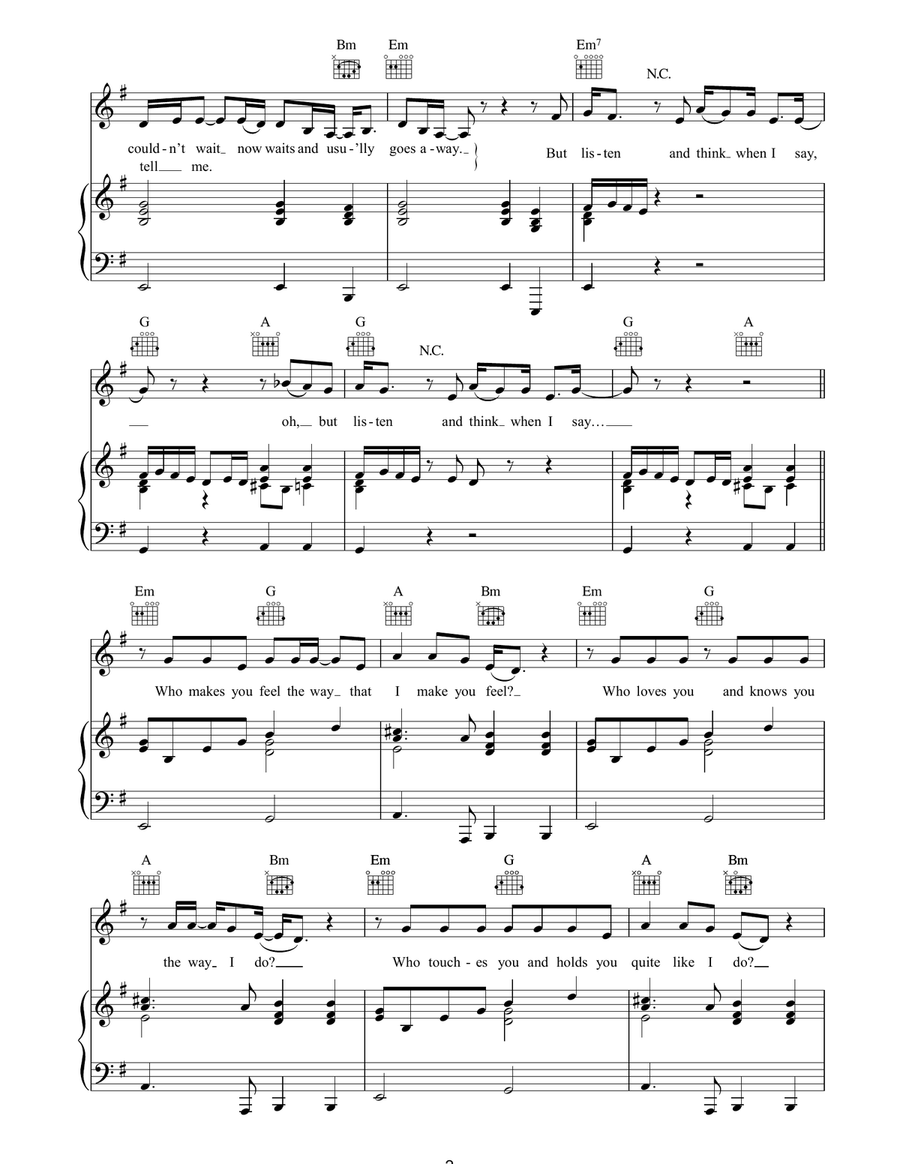 Who Makes You Feel Who Makes You Feel Piano, Vocal, Guitar scores gallery preview page 2