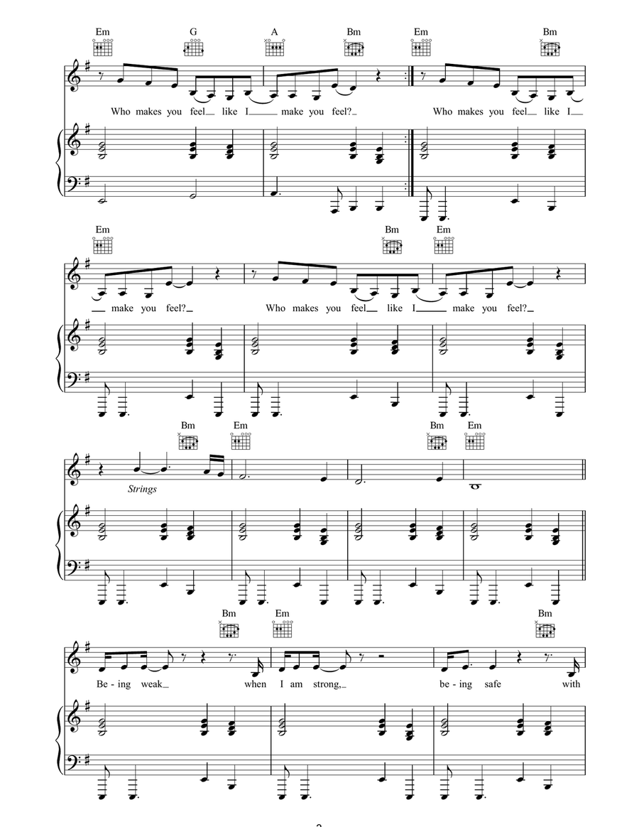 Who Makes You Feel Who Makes You Feel Piano, Vocal, Guitar scores gallery preview page 3