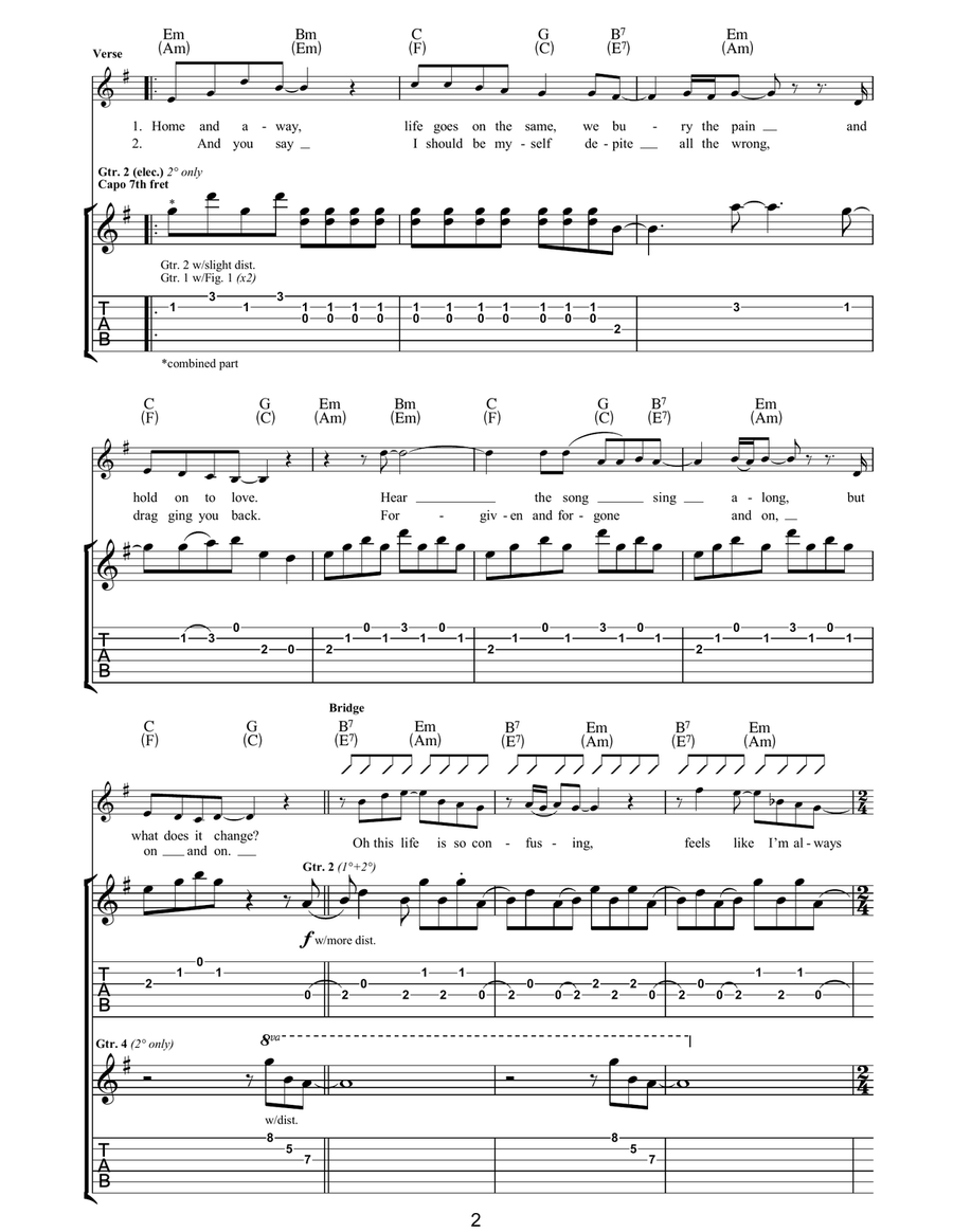 Somewhere Else Somewhere Else Acoustic Guitar scores gallery preview page 2