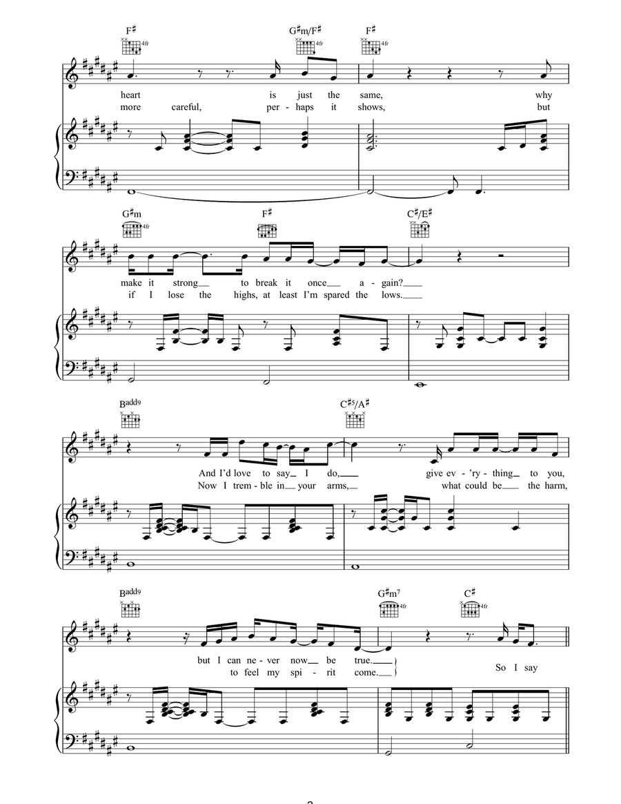 Leave Right Now Leave Right Now Piano, Vocal, Guitar scores gallery preview page 2