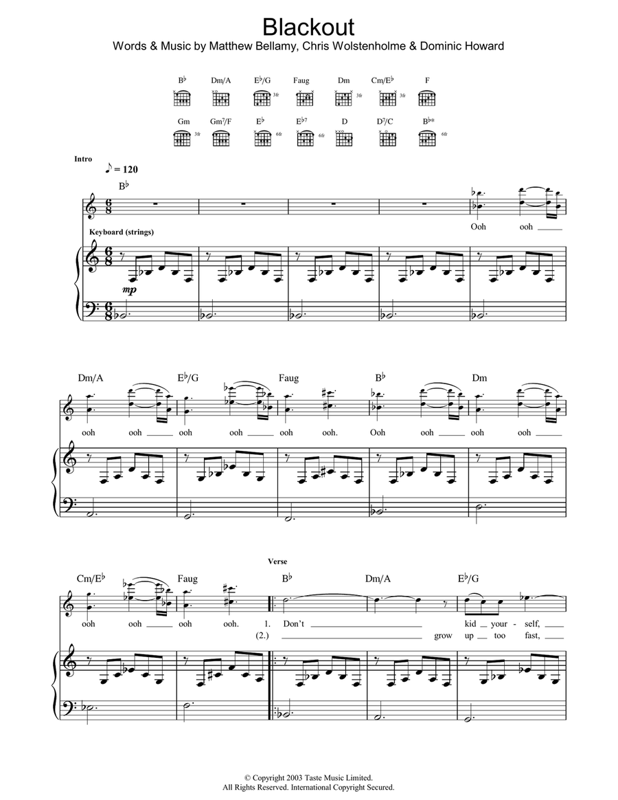 Blackout Acoustic Guitar scores gallery preview page 1