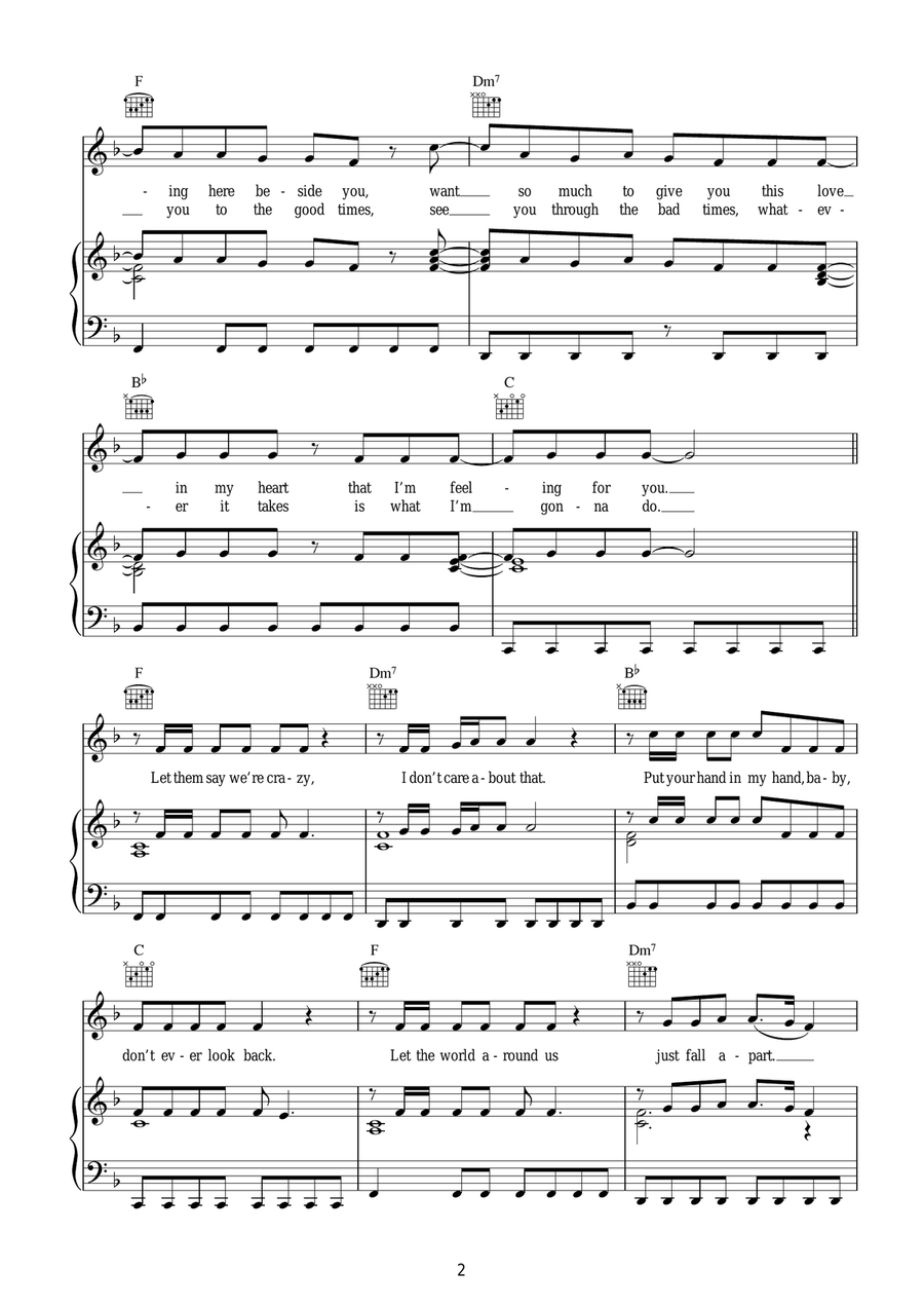 Nothing's Gonna Stop Us Now Piano, Vocal, Guitar scores gallery preview page 2