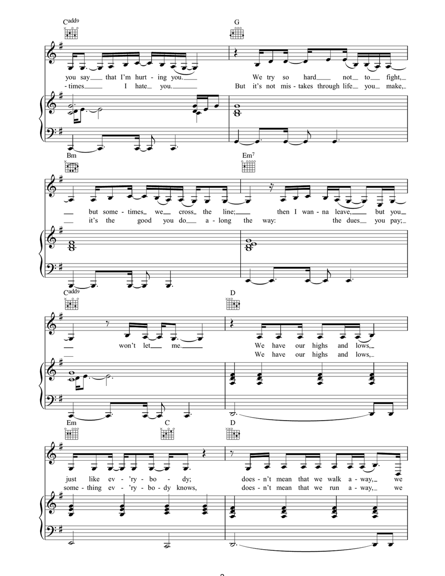 Sometimes Sometimes Acoustic Guitar scores gallery preview page 2