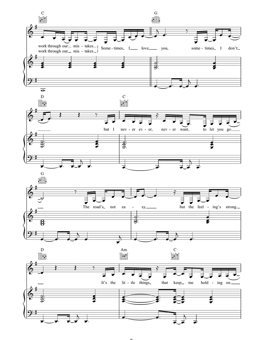 Sometimes Sometimes Acoustic Guitar scores gallery preview page 3