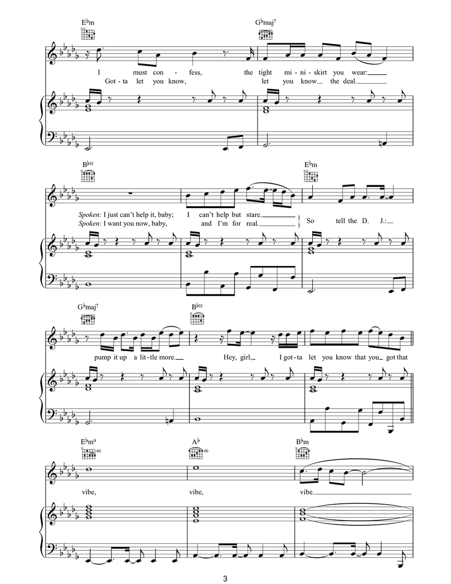 She's Got That Vibe She's Got That Vibe Piano, Vocal, Guitar scores gallery preview page 3