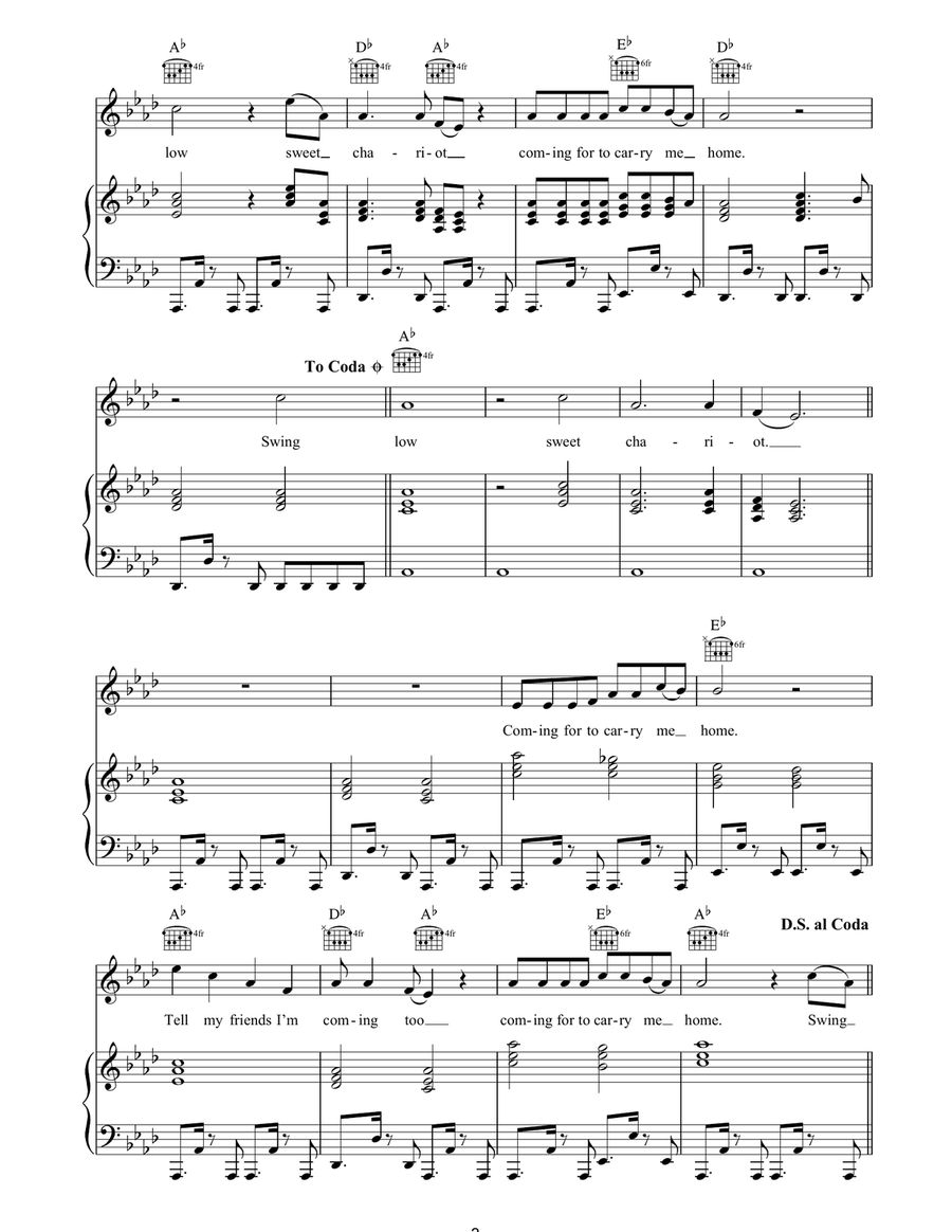 Swing Low Swing Low Piano, Vocal, Guitar scores gallery preview page 3