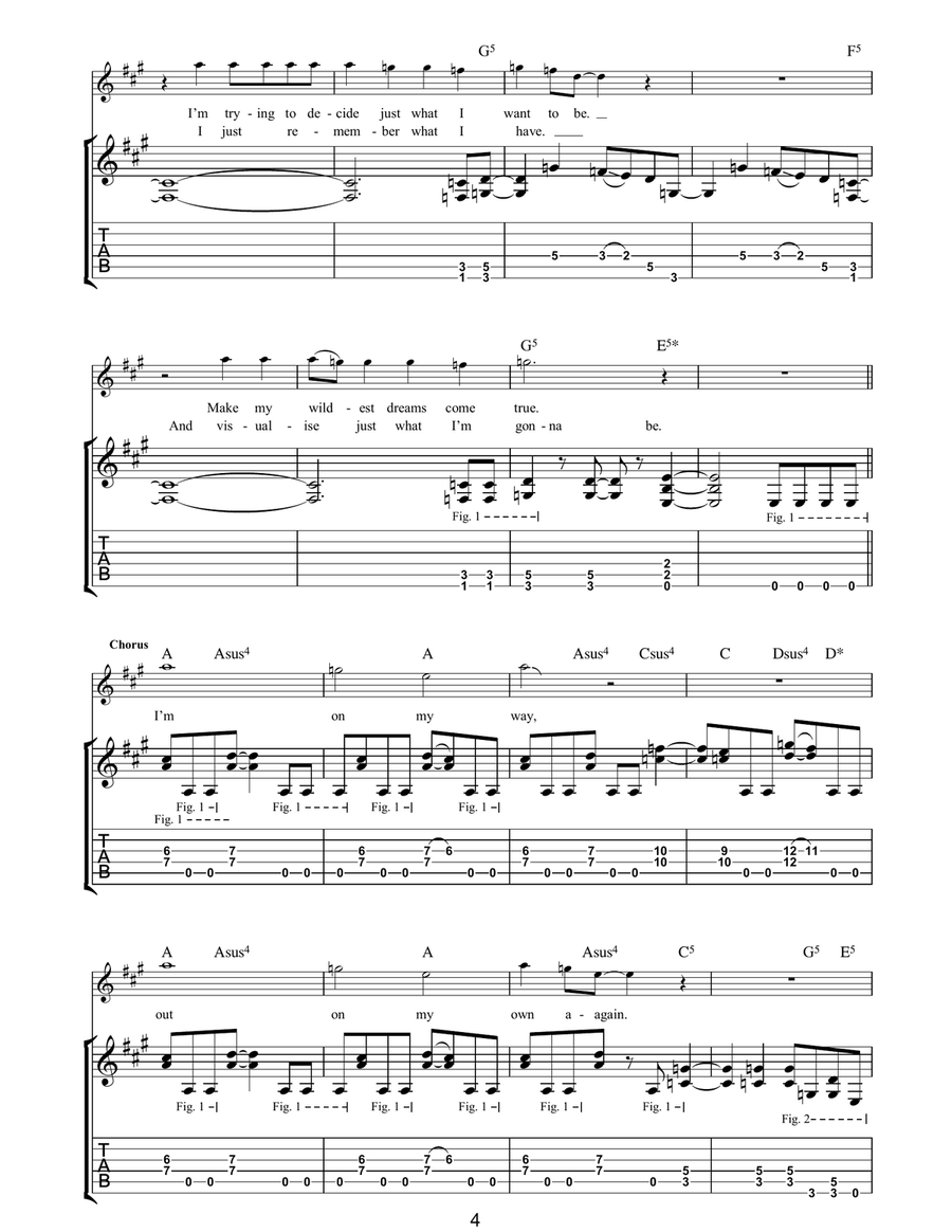 Wildest Dreams Wildest Dreams Guitar Tablature scores gallery preview page 4