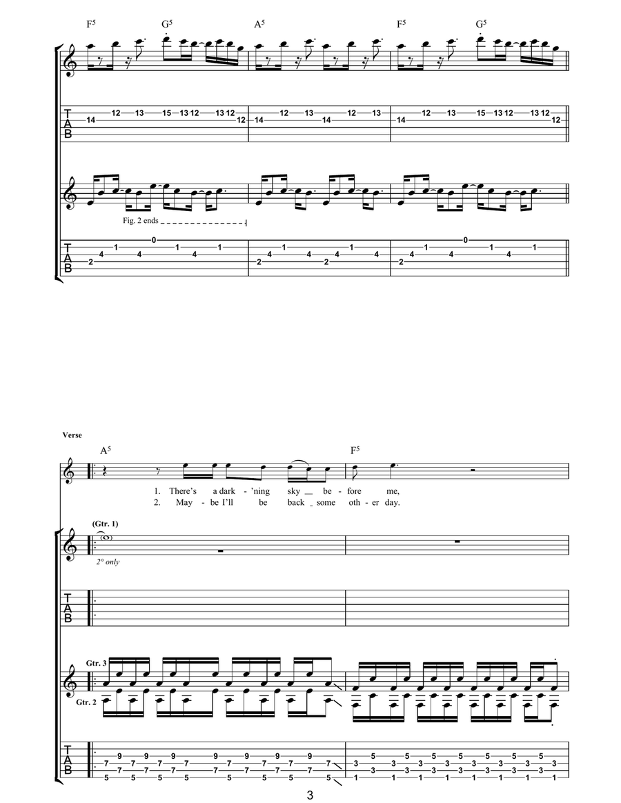 No More Lies No More Lies Guitar Tablature scores gallery preview page 3