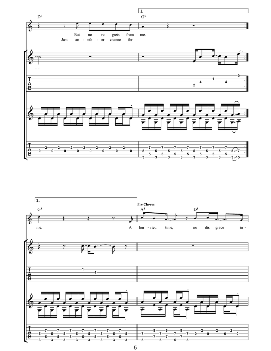 No More Lies No More Lies Guitar Tablature scores gallery preview page 5