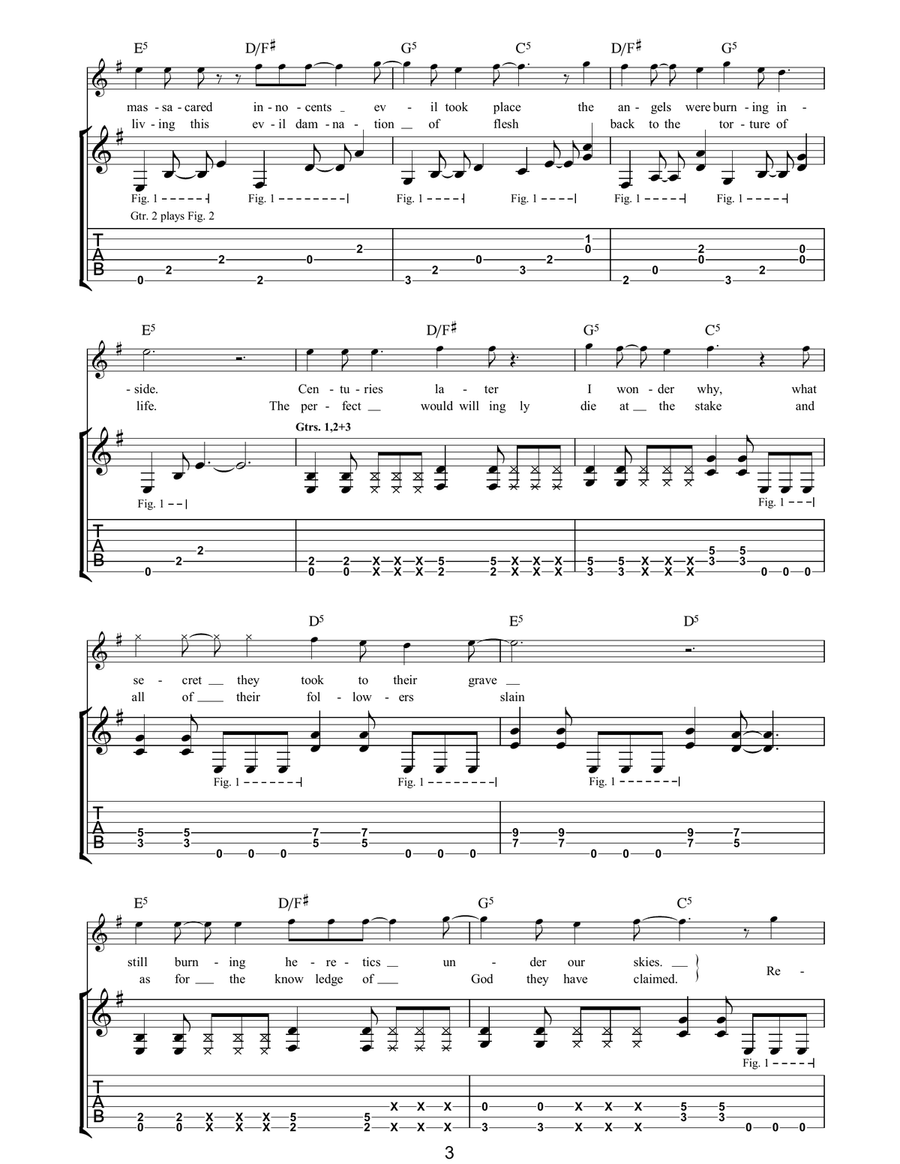 Montsegur Montsegur Guitar Tablature scores gallery preview page 3