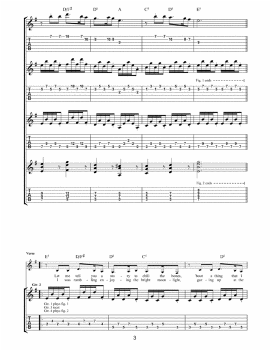 Dance Of Death Guitar Tablature scores gallery preview page 3