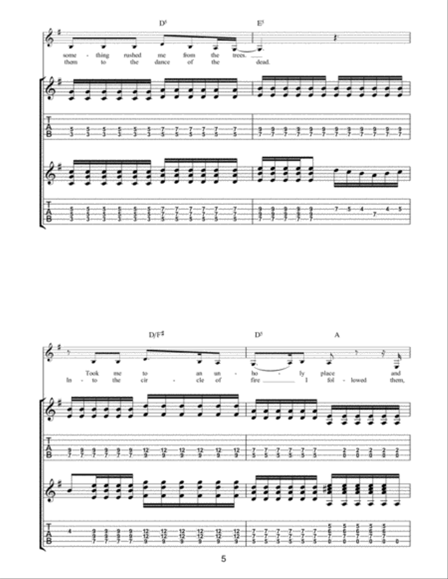 Dance Of Death Guitar Tablature scores gallery preview page 5