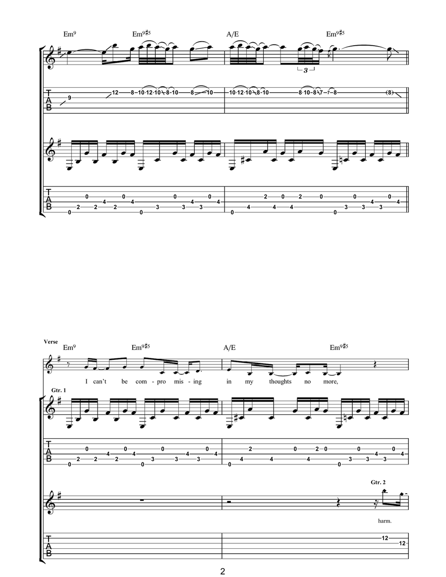 Age Of Innocence Age Of Innocence Guitar Tablature scores gallery preview page 2