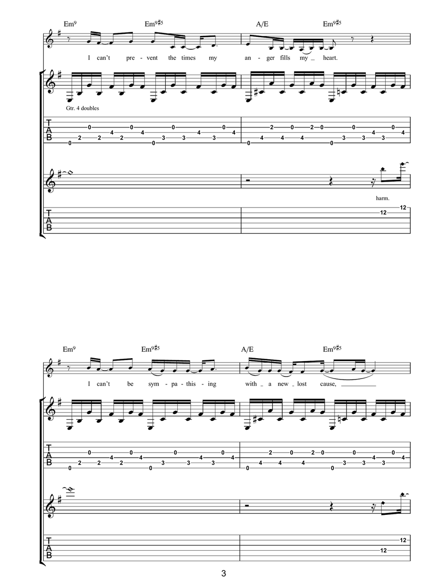 Age Of Innocence Age Of Innocence Guitar Tablature scores gallery preview page 3