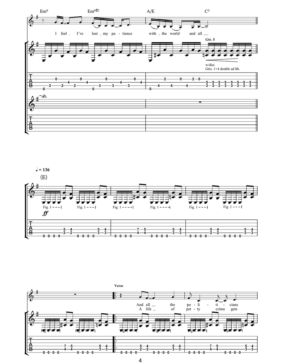 Age Of Innocence Age Of Innocence Guitar Tablature scores gallery preview page 4