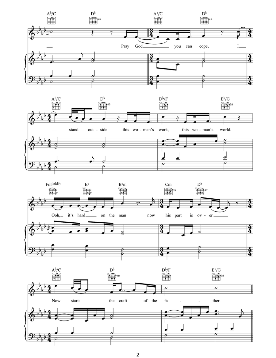 This Woman's Work This Woman's Work Acoustic Guitar scores gallery preview page 2