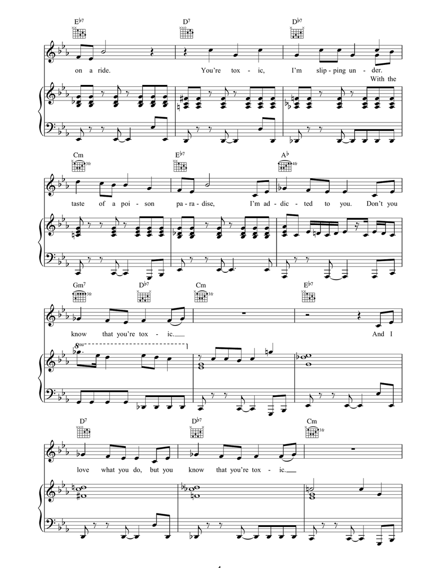 Toxic Toxic Acoustic Guitar scores gallery preview page 4