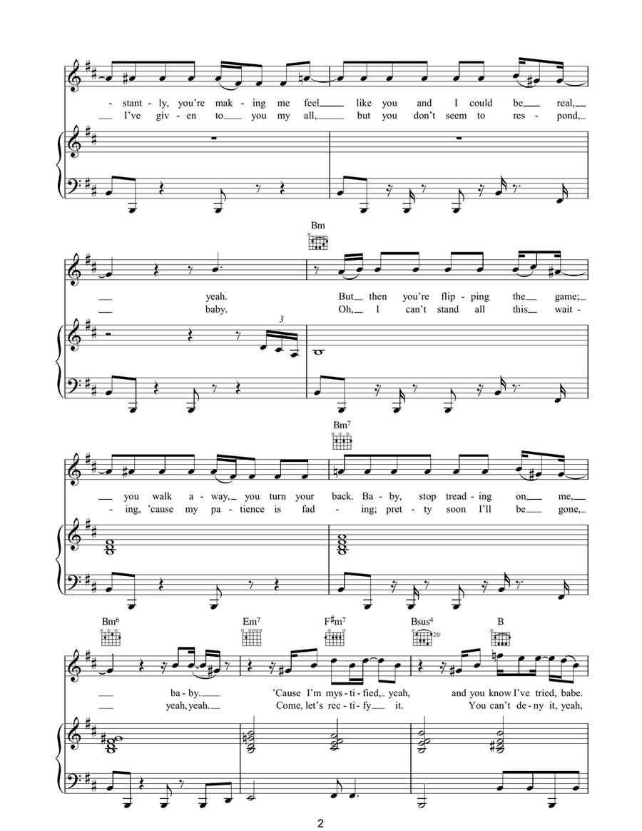 Your Game Your Game Piano, Vocal, Guitar scores gallery preview page 2