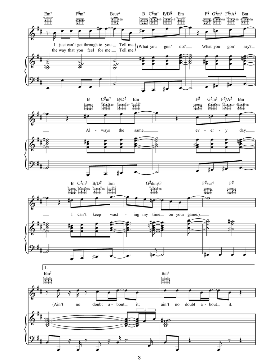 Your Game Your Game Piano, Vocal, Guitar scores gallery preview page 3