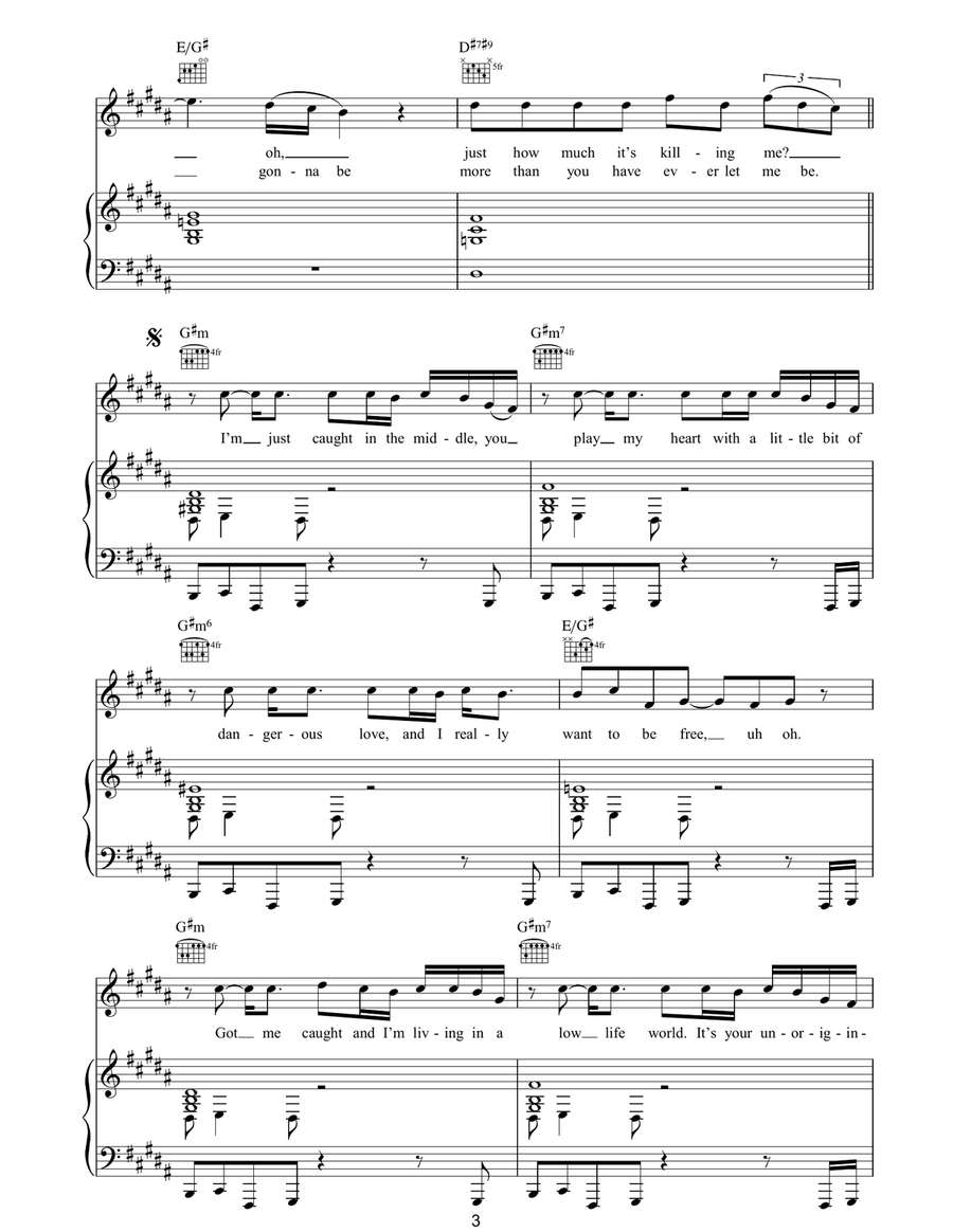 Free Free Piano, Vocal, Guitar scores gallery preview page 3