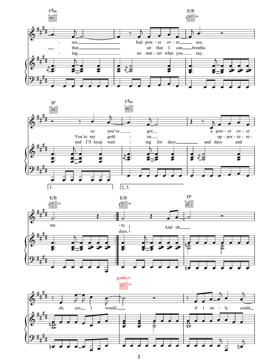 Moses Moses Piano, Vocal, Guitar scores gallery preview page 3