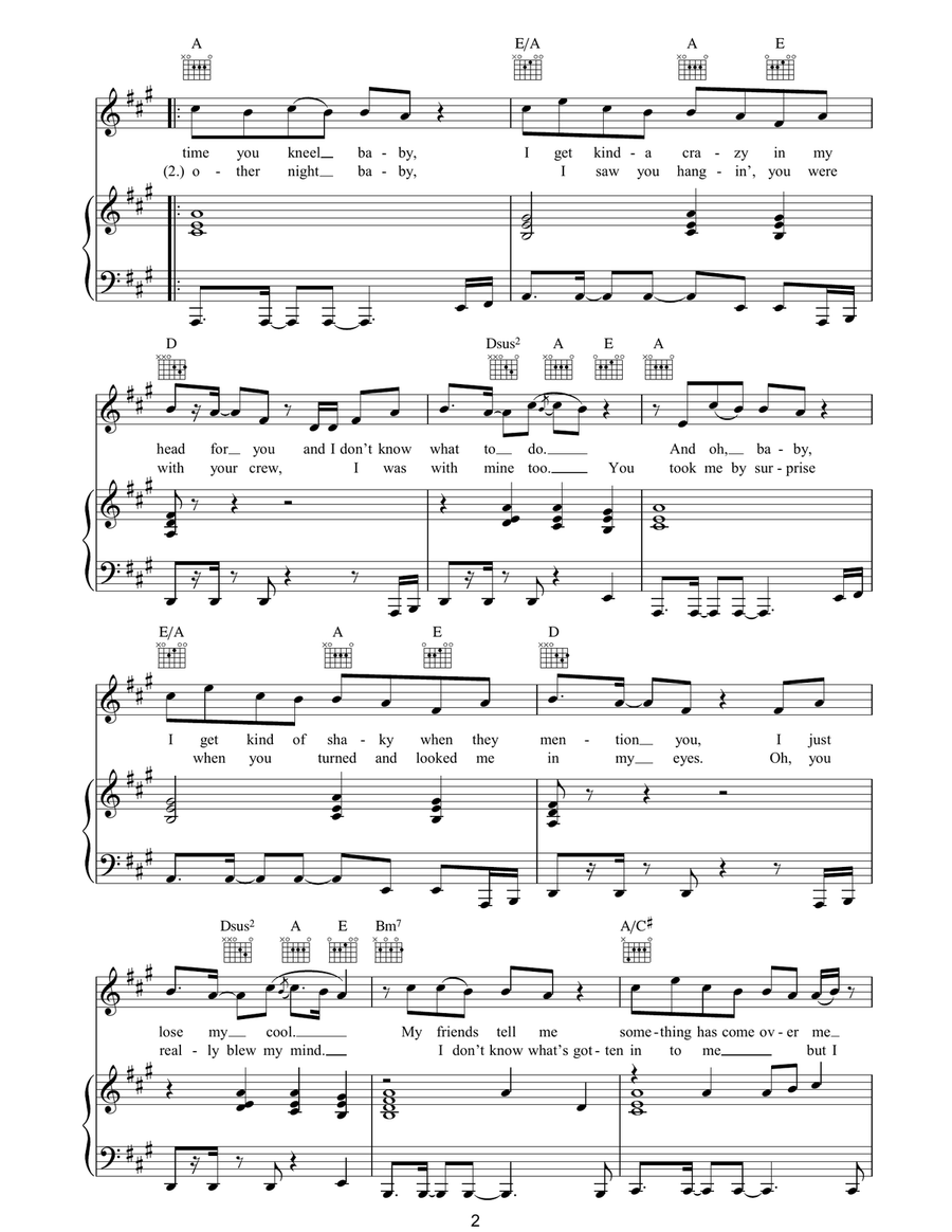 I Think I'm In Love With You Piano, Vocal, Guitar scores gallery preview page 2