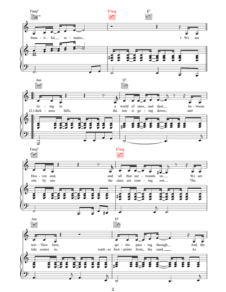 Something Beautiful Remains Acoustic Guitar scores gallery preview page 2