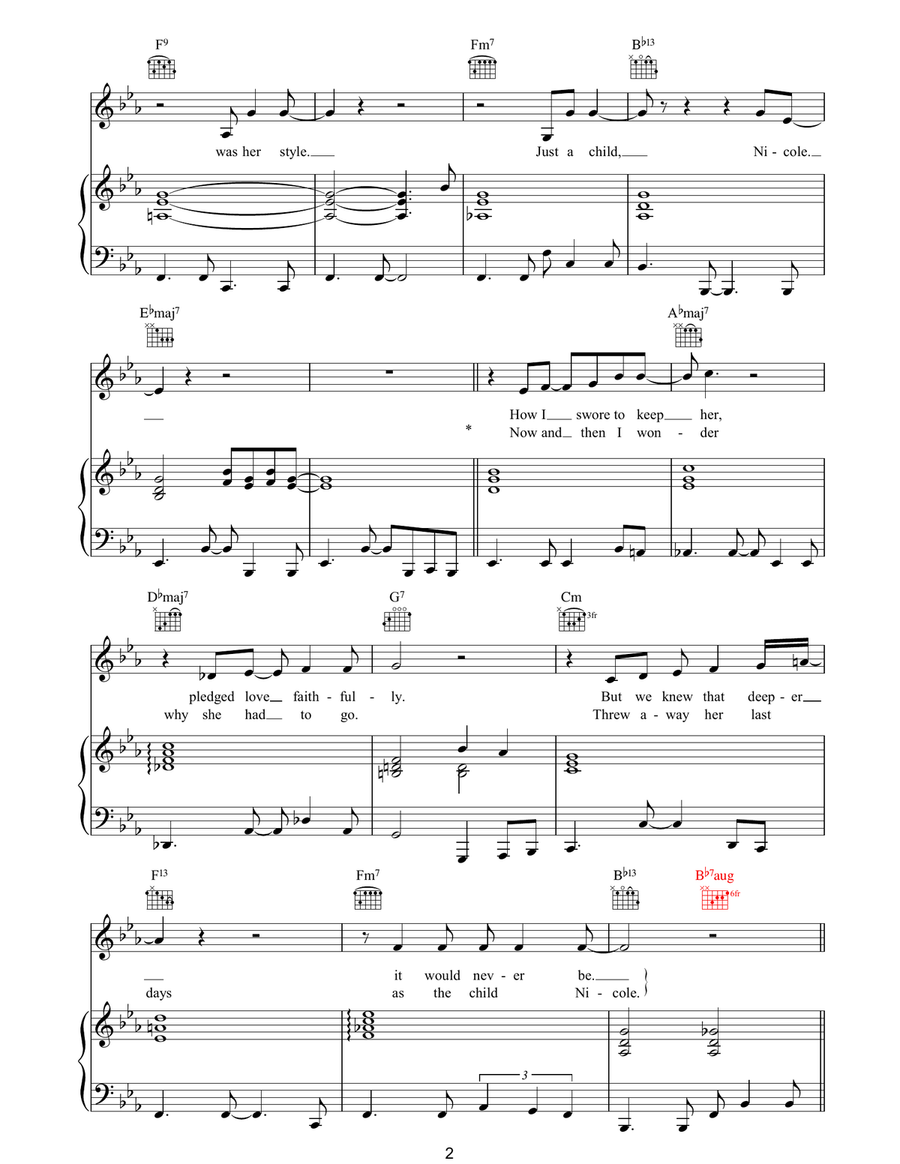 Nicole Acoustic Guitar scores gallery preview page 2