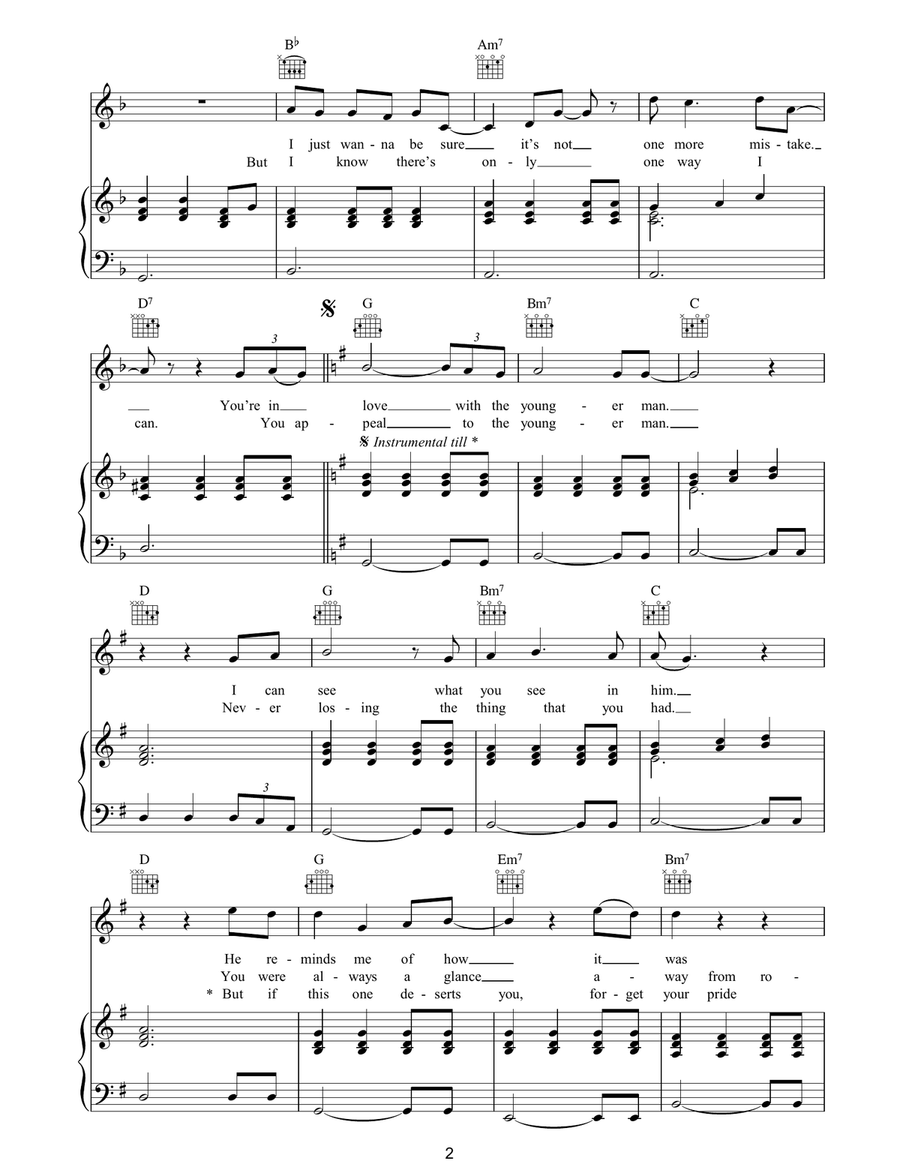 The Younger Man The Younger Man Piano, Vocal, Guitar scores gallery preview page 2