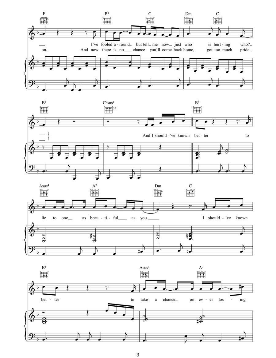 I Should've Known Better Acoustic Guitar scores gallery preview page 3