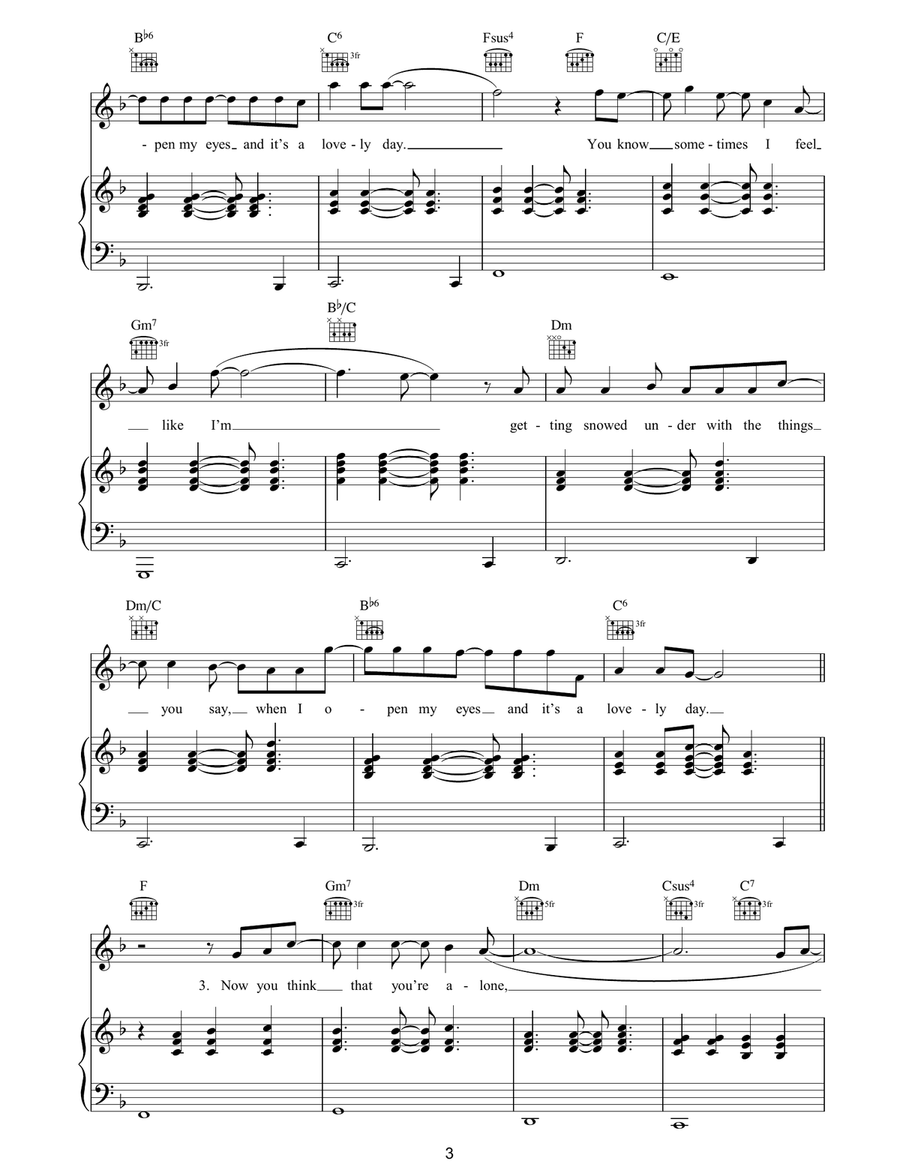 Snowed Under Snowed Under Piano, Vocal, Guitar scores gallery preview page 3