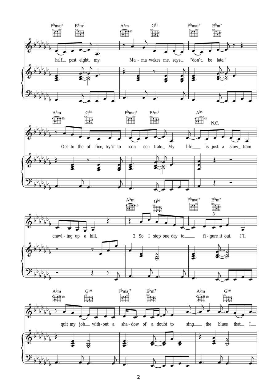Crawling Up A Hill Crawling Up A Hill Acoustic Guitar scores gallery preview page 2
