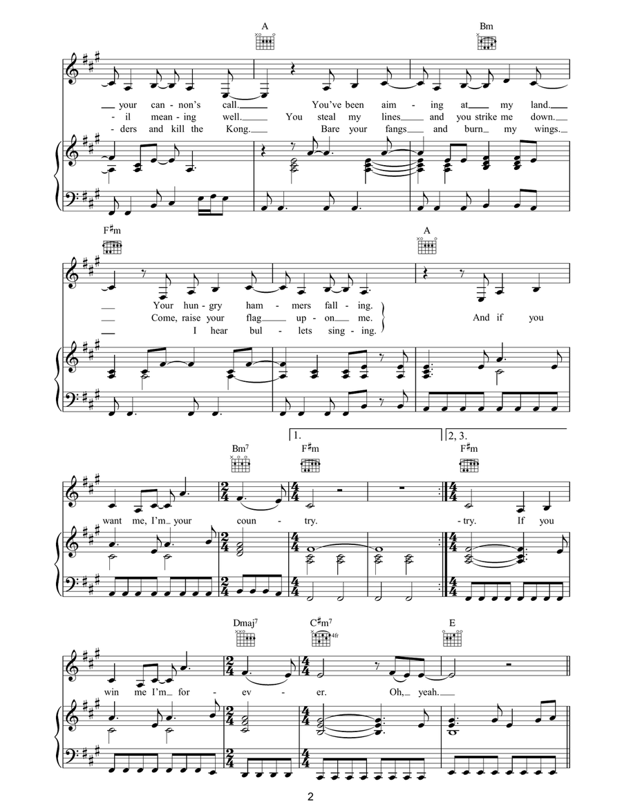 You're The Storm You're The Storm Piano, Vocal, Guitar scores gallery preview page 2