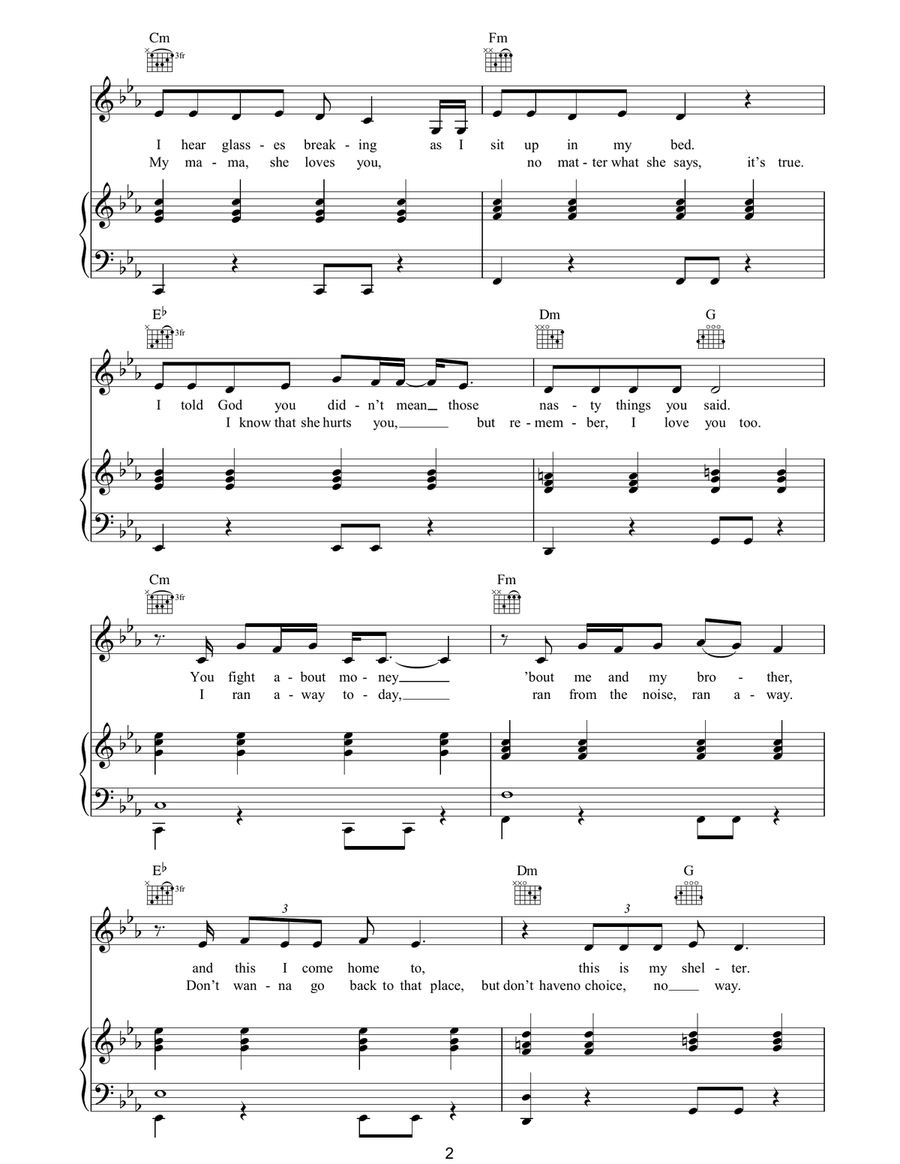 Family Portrait Family Portrait Piano, Vocal, Guitar scores gallery preview page 2